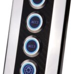 Pannello interruttori in fibra di carb. LED blu 14.850.11 Osculati