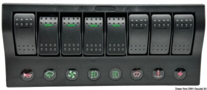 Pannello elettrico PCP Compact 8 interruttori 14.860.08 Osculati