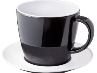 Tazza con piattino nero Brunner COMPLEMENT
