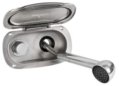 Box doccia Elissa inox con doccia tubo nylon  2,5 m 15.325.60 Osculati
