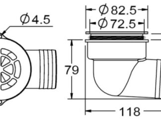 Scarico a pozzetto con flap antireflusso ø 1,5" 17.126.01 Osculati