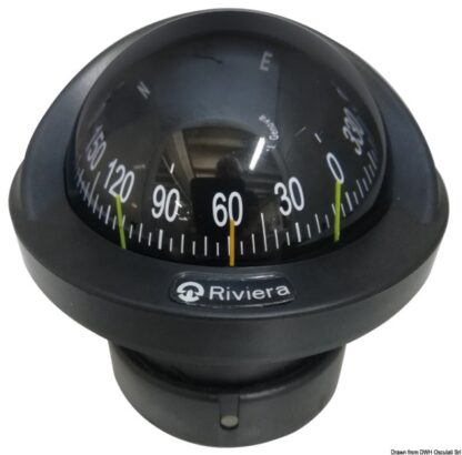Bussola Riviera BA1-2022 nera, rosa nera frontale 25.005.31 Riviera