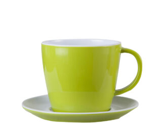 Tazza con piattino verde Brunner SPECTRUM