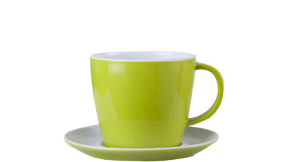 Tazza con piattino verde Brunner SPECTRUM