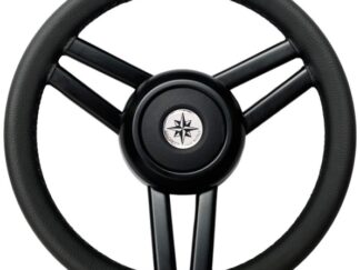 Volante Ghost 3 razze Ø mm 350 pelle nera 45.155.01 Osculati