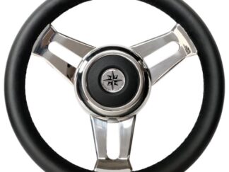 Volante in pelle nera 45.125.01 Osculati