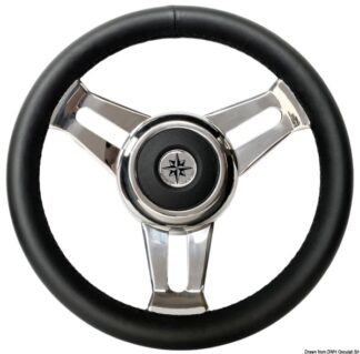 Volante in pelle nera 45.125.01 Osculati