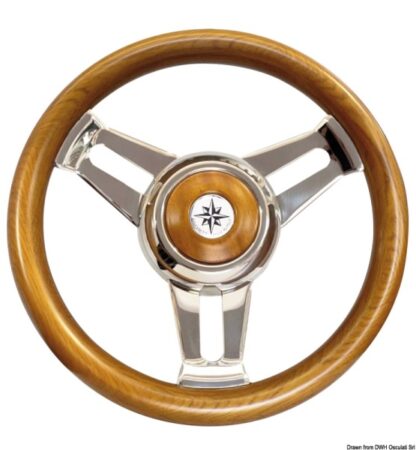 Volante in legno Teak 45.125.03 Osculati