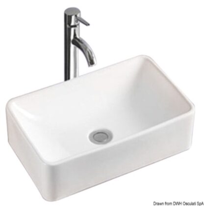 Lavello in ceramica bianca 400x300x130 mm 50.189.11 Osculati