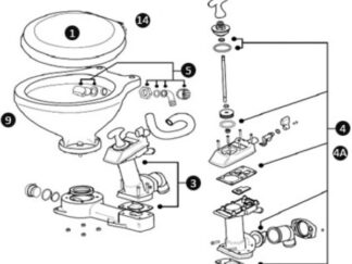 Kit cerniere asse WC legno 50.207.49 Osculati