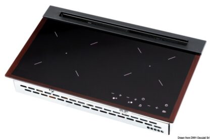 Piano cottura in vetro a gas 2 fuochi mini 50.601.02 Osculati