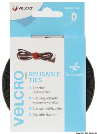 VELCRO® Brand ONE-WRAP® Rotolo mm10 x 5mt nero 65.455.05 Velcro