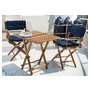 Sedia teak pieghevole rivestimento blu navy 71.323.20 ARC
