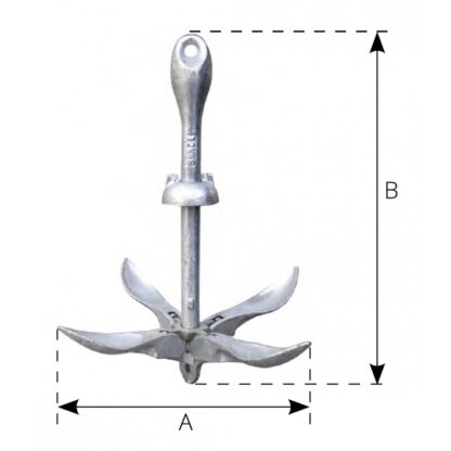 PLASTIMO Ancore in Acciaio zincato ANCORA OMBRELLO KG.1,5 - immagine 2