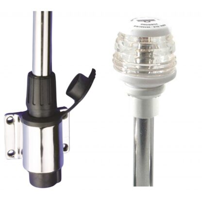 Asta con Fanale LUCE ESTRAIBILE A 360°-BASE RETTANG - immagine 2