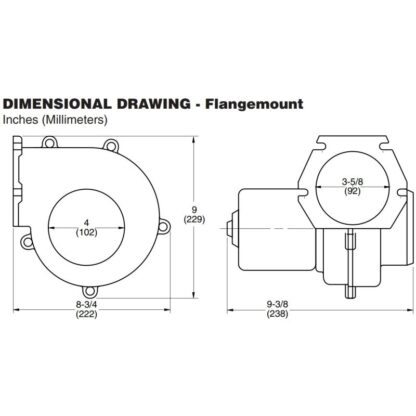 JABSCO Elettroventilatori ESTRATTORE USO C. FLANGIA 24V - immagine 2