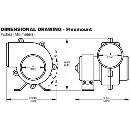 JABSCO Elettroventilatori ESTRATTORE USO C. STAFFA 12V 35770- - immagine 2
