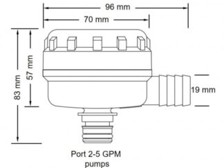 FLOJET Accessori per Pompe FILTRO PORTAGOMMA 1/2' 90°
