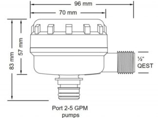 FLOJET Accessori per Pompe FILTRO QEST 1/2' 90°