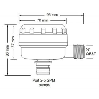 FLOJET Accessori per Pompe FILTRO QEST 1/2' 90°