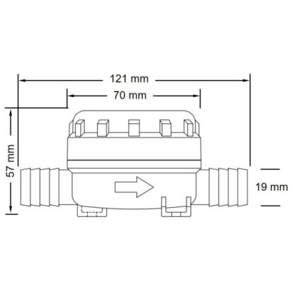 FLOJET Accessori per Pompe FILTRO PORTAGOMMA 3/4' 20 - immagine 2
