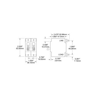 BLUE SEA Fusibili, Portafusibili INTERRUTTORE AUTO. SERIE C 100A