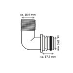 JABSCO Accessori per Pompe KIT BOCCHE 90°1/2' 30655-1000 (2 PZ