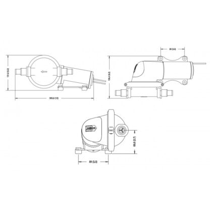 JABSCO Pompe, Autoclavi Jabsco, Flojet POMPA SENTINA E SCARICO DOCCIA 24V - immagine 2