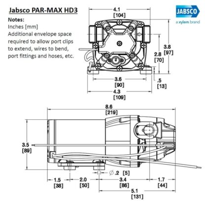JABSCO Pompe, Autoclavi Jabsco, Flojet PAR MAX HD3 12V 40PSI - immagine 2