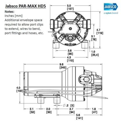 JABSCO Pompe, Autoclavi Jabsco, Flojet PAR MAX 5HD 12V 60PSI - immagine 2