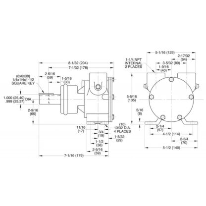 JABSCO Pompe Raffredamento Motore POMPA IN BRONZO 7420-0004 - immagine 2