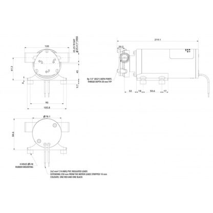 JABSCO Pompe, Autoclavi Jabsco, Flojet MAXI PUPPY 3000 24V 23610-3103 - immagine 2