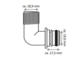 FLOJET Accessori per Pompe KIT RACC. 1/2' QEST 90° 2PZ