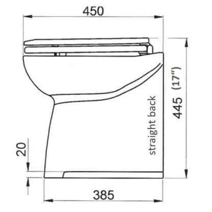 JABSCO Wc Marini DELUX DR 17'ACQUA DOLCE 24V SOFT CL - immagine 2
