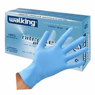 GUANTI NITRILE NITROFLEX PLUS L     Pz 100 WALKING 010383 GUANTI LAVORO                F MACHIERALDO