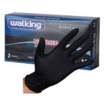 GUANTI NITRILE NITROX NERO M        Pz 100 WALKING 010266 GUANTI LAVORO                F MACHIERALDO