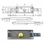 SERRATURA SERRANDE DX+SX DIR.       C1625KA POTENT C-1625. POTENT SERR.BASCULANTI       S POTENT
