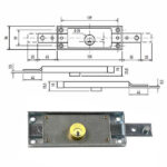 SERRATURA SERRANDE DX+SX PIE.  C1625ZFLATKA POTENT C-1625/Z.FLAT POTENT SERR.BASCULANTI       S POTENT