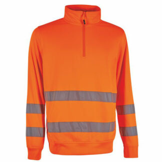 FELPA ZIP CORTA ALTA VISIB.ARANC. L   FELIS UPOWER HY319OF-L (CY) INDUMENTI LAVORO             F UPOWER