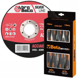 DISCO ABR TAGLIO FERRO 115x1,0 KIT       ABRA BETA AB000010303 DISCHI ABRASIVI              F ABRABETA