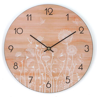 OROLOGIO MURO FIORI E LEGNO     cm  30  XTRA 12486 GHC100282 -M2188 OROLOGI SVEGLIE              C XTRA