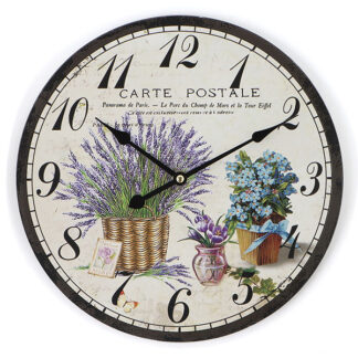 OROLOGIO MURO CARTOLINA LAVANDA cm  30  XTRA 12488 GH61813 - M2188 OROLOGI SVEGLIE              C XTRA