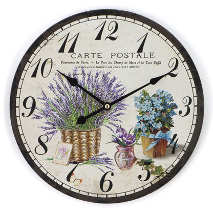 OROLOGIO MURO CARTOLINA LAVANDA cm  30  XTRA 12488 GH61813 - M2188 OROLOGI SVEGLIE              C XTRA