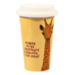 TAZZA MUG CERAMICA COPERCHIO GIRAFFA   ml 260 SOOR 1150012 TAZZE CERAMICA               C SOOR
