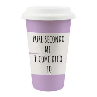TAZZA MUG CERAMICA COPERCHIO COME DICO ml 260 SOOR 1150034 TAZZE CERAMICA               C SOOR