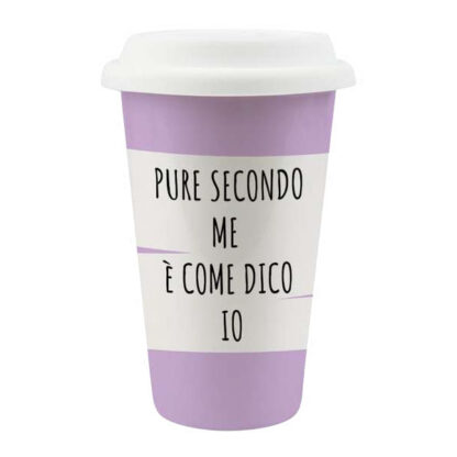 TAZZA MUG CERAMICA COPERCHIO COME DICO ml 260 SOOR 1150034 TAZZE CERAMICA               C SOOR