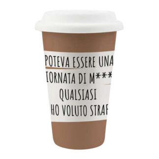 TAZZA MUG CERAMICA COPERCHIO GIORNATA  ml 260 SOOR 1150035 TAZZE CERAMICA               C SOOR