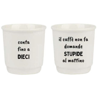 TAZZA CAFFE CERAMICA DIECI         ml 90 Pz 2 SOOR 1160003 TAZZE CERAMICA               C SOOR