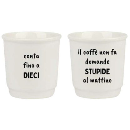 TAZZA CAFFE CERAMICA DIECI         ml 90 Pz 2 SOOR 1160003 TAZZE CERAMICA               C SOOR