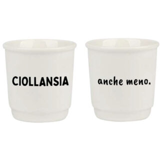 TAZZA CAFFE CERAMICA CIOLLANSIA    ml 90 Pz 2 SOOR 1160004 TAZZE CERAMICA               C SOOR